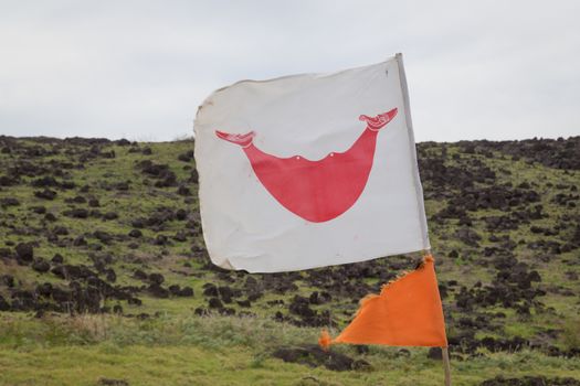 Photograph of the flag of Easter Island