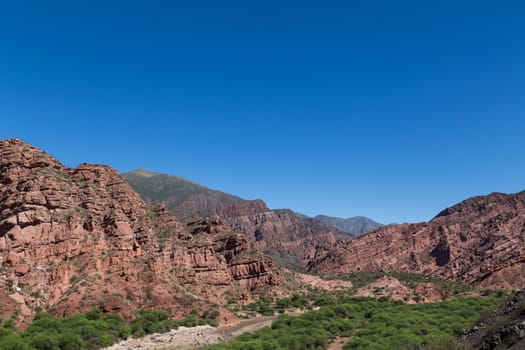 Rock formations in the Quebrada de las Conchas in Northwest Argentina.