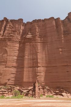 Photograph of rock formations at Talampaya National Park in Argentina.