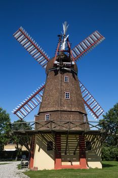 Photograph of the historic Danish windmill in Ramloese.