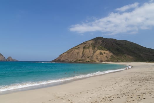 Beautiful beach in the South of the Indonesian island Lombok.