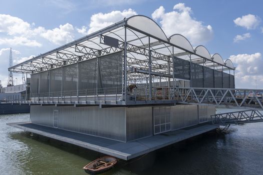 Floating Farm. The first floating farm in the world was realized in Rotterdam. Priorities are: animal welfare, circularity, sustainability and innovation