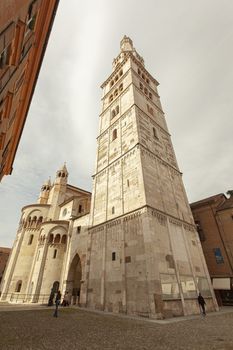 MODENA, ITALY 1 OCTOBER 2020: Ghirlandina tower detail in Modena