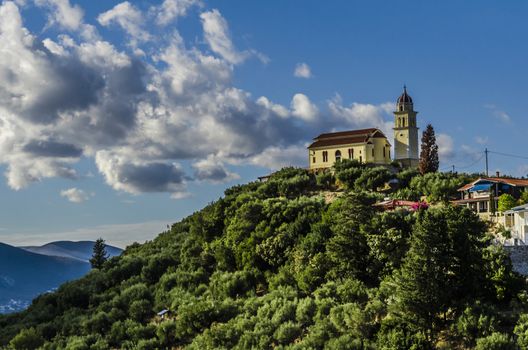 interior of the island of zakynthos with its valleys hills and churches orthodox 