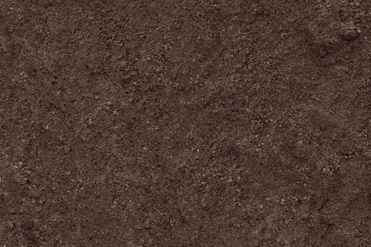 Soil clean ground texture background pattern. Dirt black earth