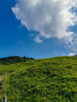 View on the Alps in Sarnen in Switzerland