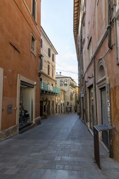 rieti,italy october 02 2020:architecture of alleys, squares and buildings of the city of Rieti