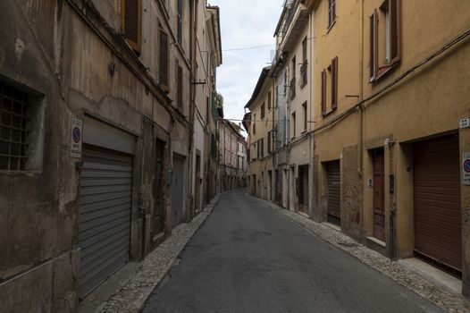 rieti,italy october 02 2020:architecture of alleys, squares and buildings of the city of Rieti