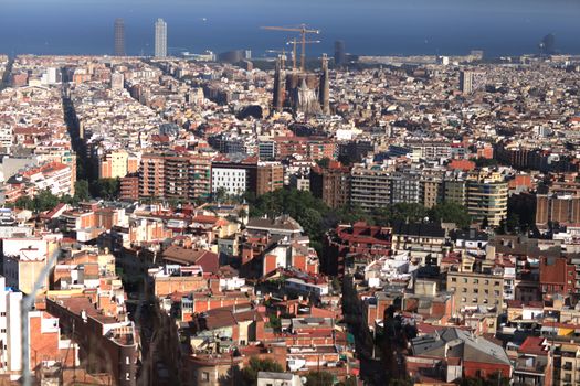 Panoramic view of Barcelona, Spain