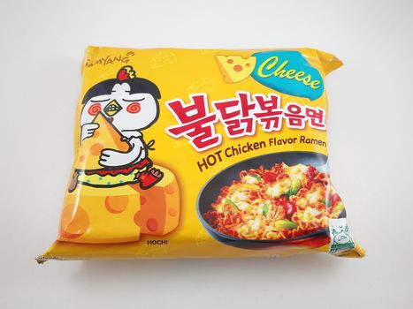 MANILA, PH - SEPT 25 - Samyang hot chicken flavor cheese ramen on September 25, 2020 in Manila, Philippines.