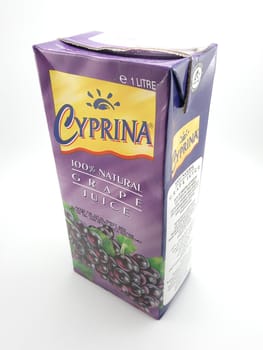 MANILA, PH - SEPT 25 - Cyprina grape juice on September 25, 2020 in Manila, Philippines.