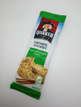 MANILA, PH - SEPT 25 - Quaker oatmeal cookies apple and cinnamon flavor on September 25, 2020 in Manila, Philippines.