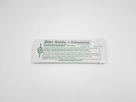 MANILA, PH - SEPT 25 - Zinc oxide plus calamine calmoseptine ointment on September 25, 2020 in Manila, Philippines.