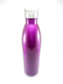 Purple metal bottle shape canteen water container 