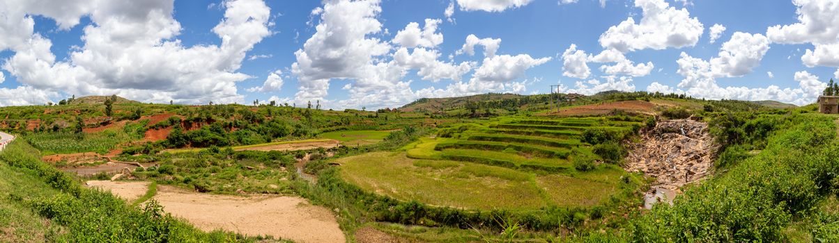 The Panoramic shots of landscape images on the island of Madagascar