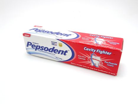 MANILA, PH - SEPT 25 - Pepsodent toothpaste box on September 25, 2020 in Manila, Philippines.