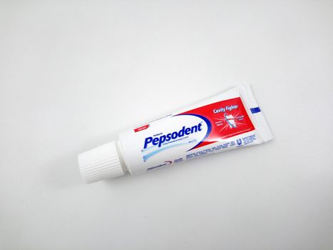 MANILA, PH - SEPT 25 - Pepsodent toothpaste tube on September 25, 2020 in Manila, Philippines.