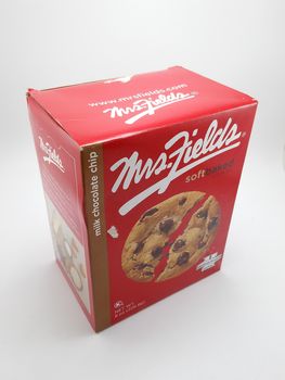 MANILA, PH - SEPT 25 - Mrs Fields soft baked cookies milk chocolate chip box on September 25, 2020 in Manila, Philippines.