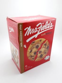 MANILA, PH - SEPT 25 - Mrs Fields soft baked cookies milk chocolate chip box on September 25, 2020 in Manila, Philippines.
