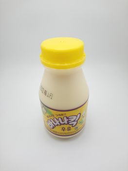 MANILA, PH - SEPT 25 - Banana flavor yogurt milk drink on September 25, 2020 in Manila, Philippines.