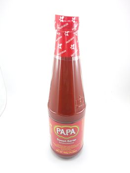 MANILA, PH - SEPT 25 - Papa banana ketchup bottle on September 25, 2020 in Manila, Philippines.