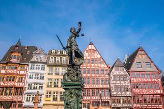 Old town square romerberg in Frankfurt, Germany 