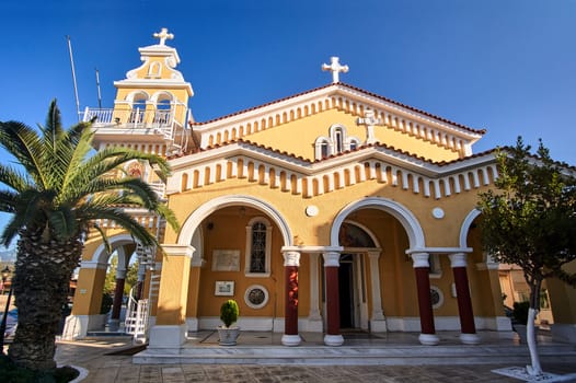 the orthodox church in the town of Argostoli on the island of Kefalonia in Greece