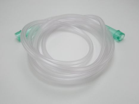 Oxygen tubing cannula hose use to connect to oxygen tank and nose of a person for inhalation