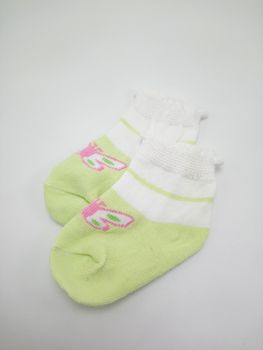 Antibacterial baby socks butterfly design print use to wear in the feet