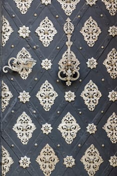 Background from a richly decorated old door