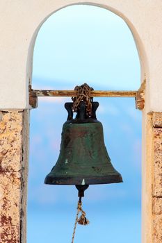 Bell of a greek church on Santorini island