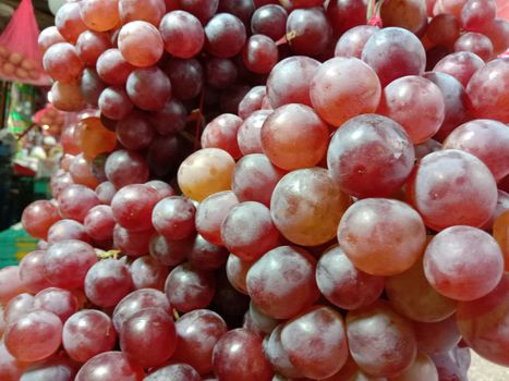 fresh and tasty and healthy red grape stock on shop
