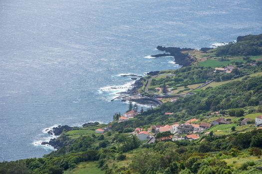 Walk on the Azores archipelago. Discovery of the island of sao jorge, Azores. Portugal , Velas