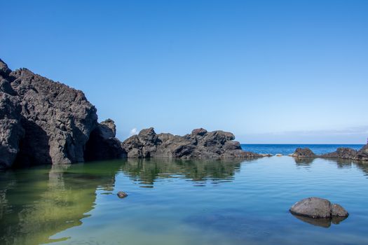 Walk on the Azores archipelago. Discovery of the island of sao jorge, Azores. Portugal , Velas