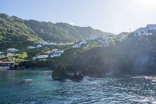 Walk on the Azores archipelago. Discovery of the island of sao jorge, Azores. Portugal , Velas