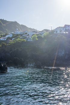 Walk on the Azores archipelago. Discovery of the island of sao jorge, Azores. Portugal , Velas