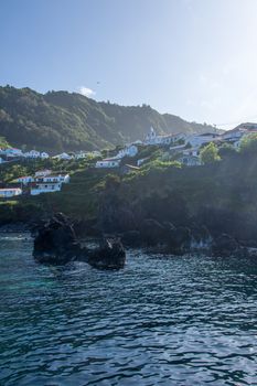 Walk on the Azores archipelago. Discovery of the island of sao jorge, Azores. Portugal , Velas