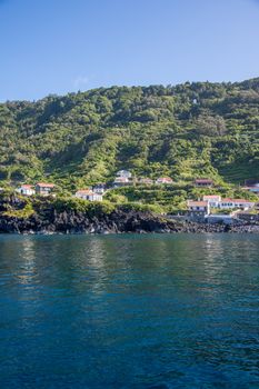 Walk on the Azores archipelago. Discovery of the island of sao jorge, Azores. Portugal , Velas