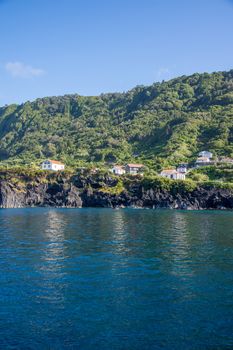 Walk on the Azores archipelago. Discovery of the island of sao jorge, Azores. Portugal , Velas
