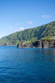 Walk on the Azores archipelago. Discovery of the island of sao jorge, Azores. Portugal , Velas