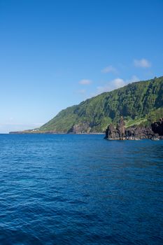 Walk on the Azores archipelago. Discovery of the island of sao jorge, Azores. Portugal , Velas