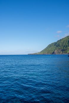 Walk on the Azores archipelago. Discovery of the island of sao jorge, Azores. Portugal , Velas