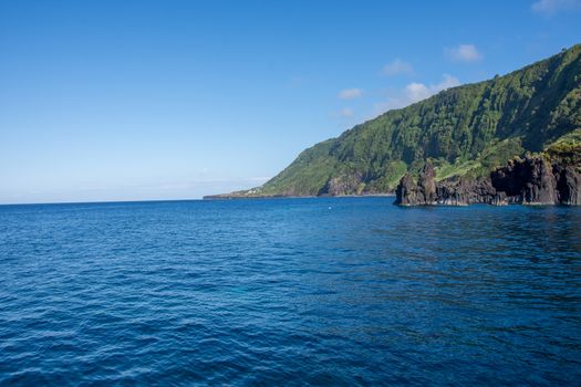 Walk on the Azores archipelago. Discovery of the island of sao jorge, Azores. Portugal , Velas