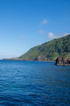 Walk on the Azores archipelago. Discovery of the island of sao jorge, Azores. Portugal , Velas
