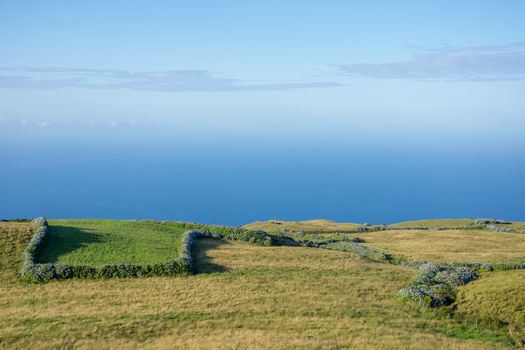 Walk on the Azores archipelago. Discovery of the island of sao jorge, Azores. Portugal , Velas