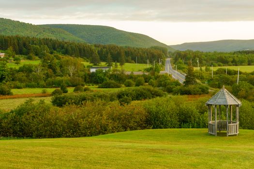 Sunrise view near Margaree Forks, Cape Breton island, Nova Scotia, Canada