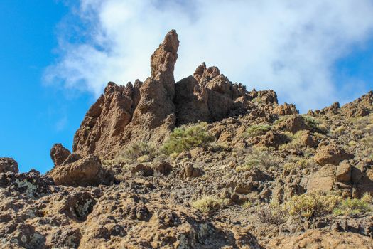 Landscape around the Teide - the highest mountain of spain