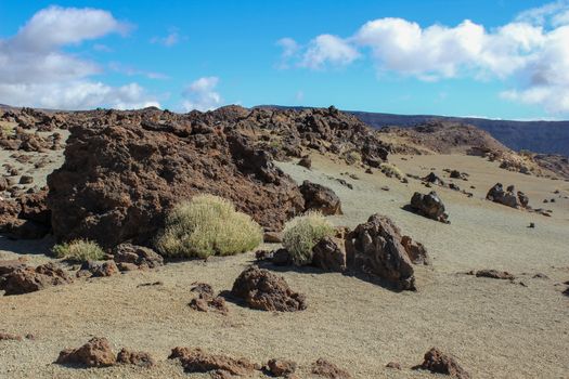 Landscape around the Teide - the highest mountain of spain