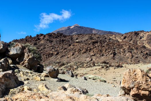 Landscape around the Teide - the highest mountain of spain