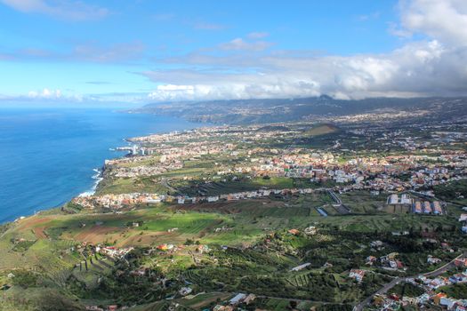 Panoramic overview of the northern coast of Tenerife 